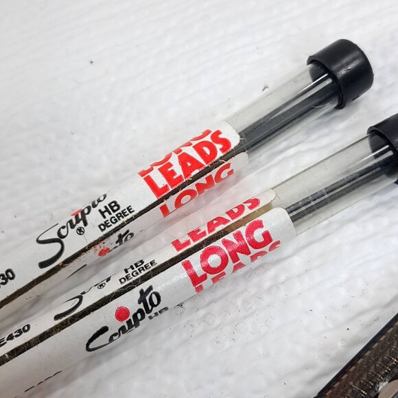 Vintage Scripto Classic Mechanical Pencil Translucent gray Clear w/ long leads - Picture 8 of 10